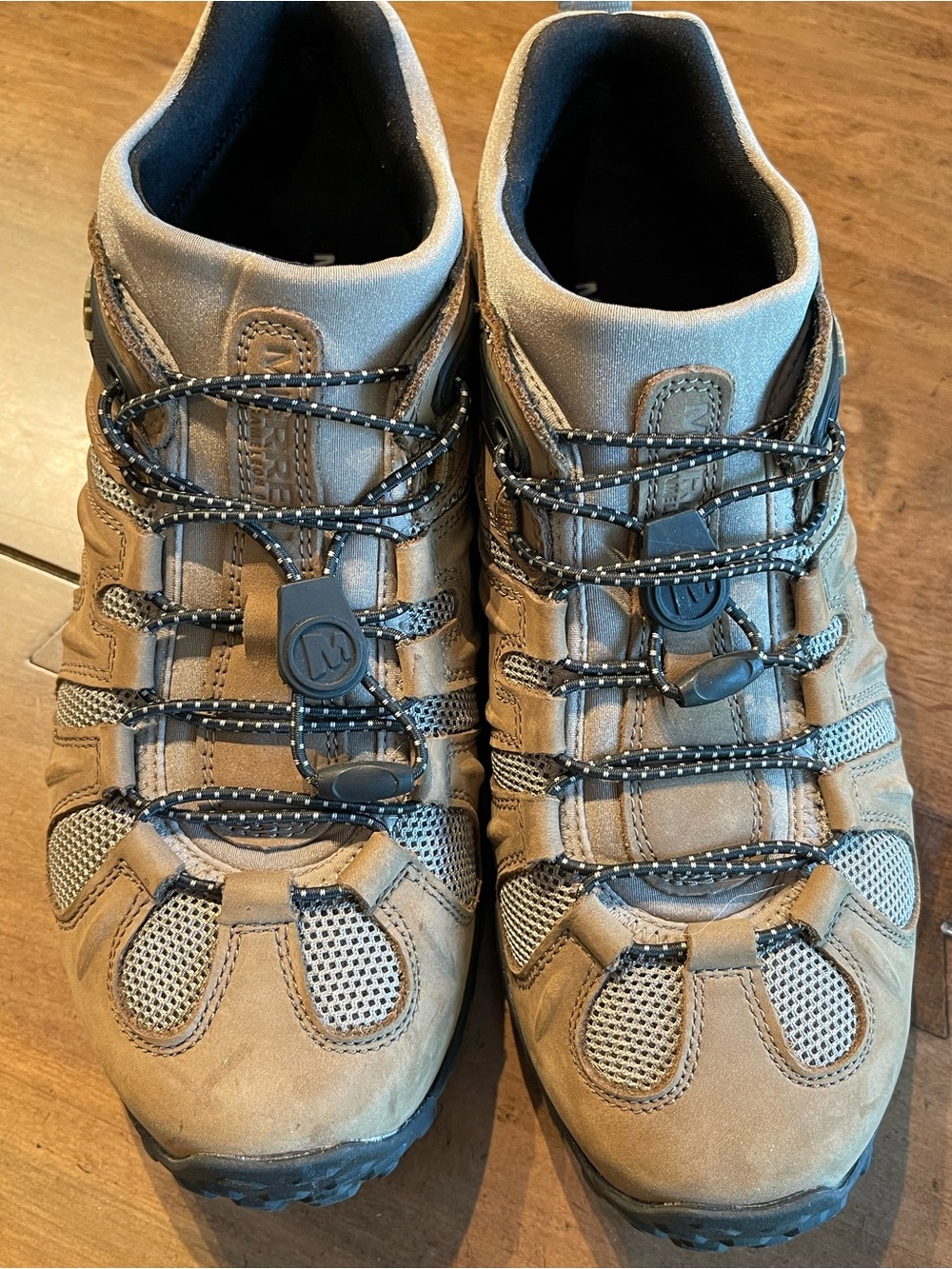 Merrell Tan Athletic Hiking Shoes with Quick-Lock Laces